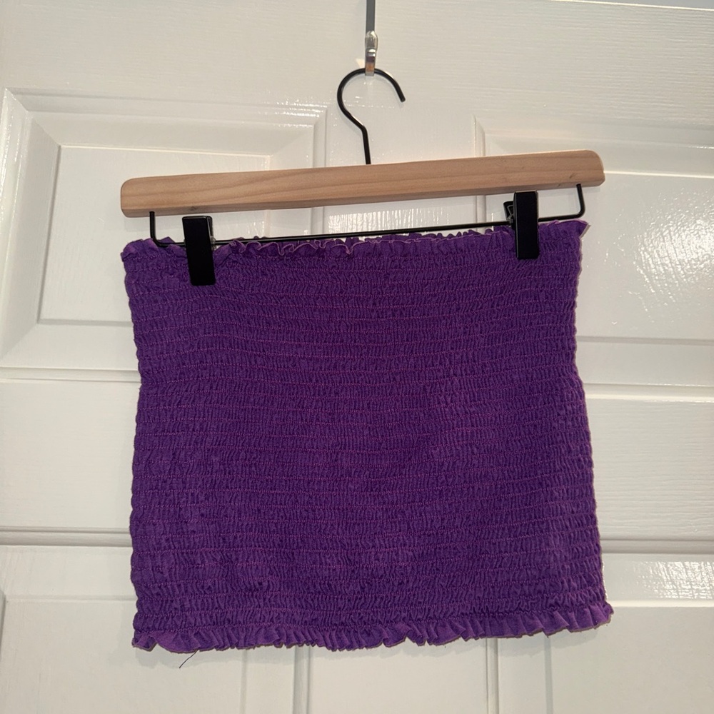 Purple Rouched Tube Top